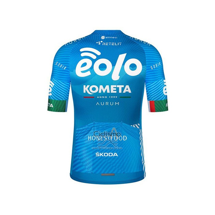 Eolo Kometa Ropa Ciclismo Culotte Corto 2021 Hombre Mangas Cortas Azul